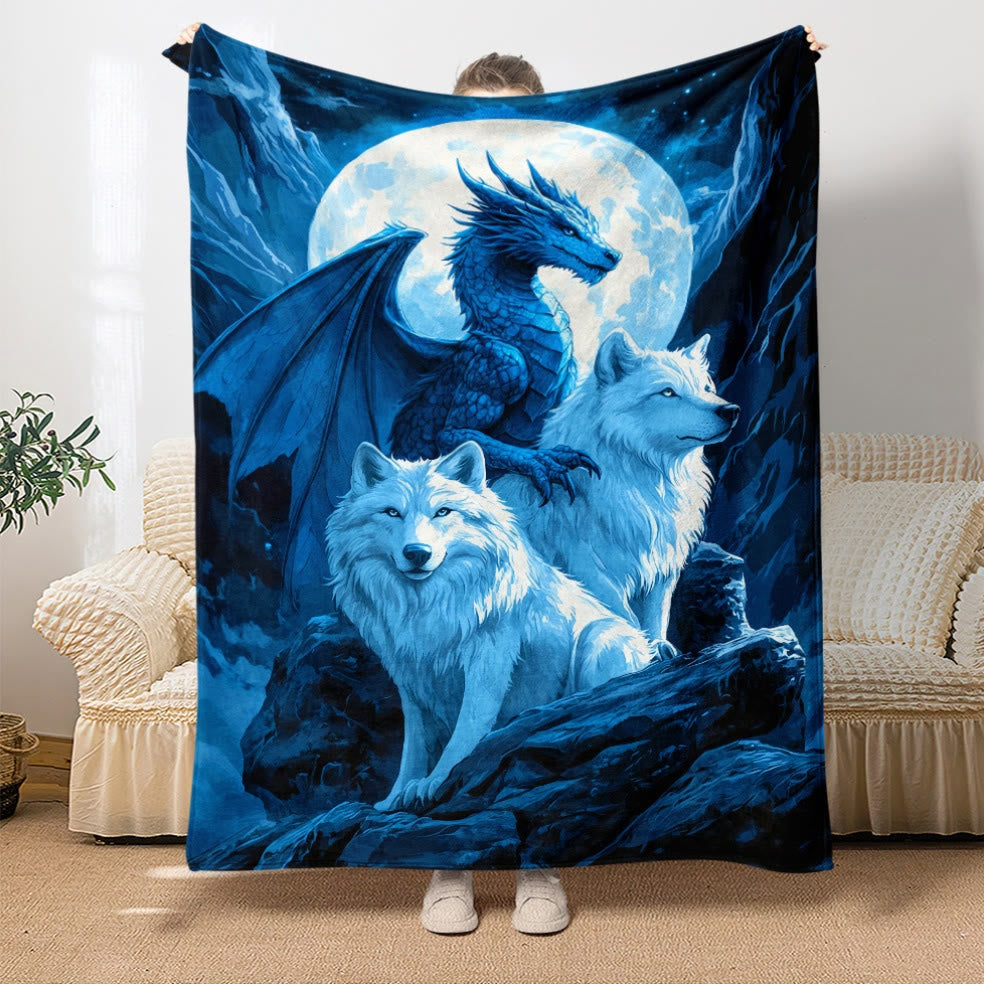 WorldNorse Frost Wyrm Zwillingswolf Mondfelsen Decke - image 1