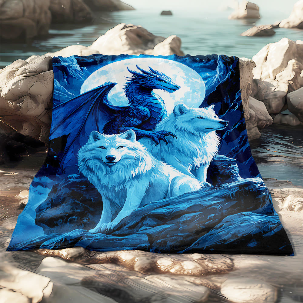WorldNorse Frost Wyrm Zwillingswolf Mondfelsen Decke - image 5