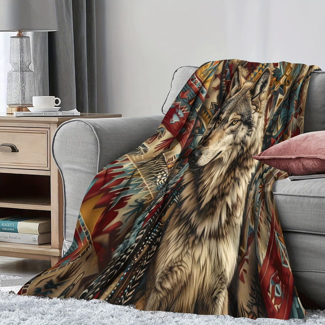 WorldNorse Wolf Spirit Stammeswebdecke - image 2