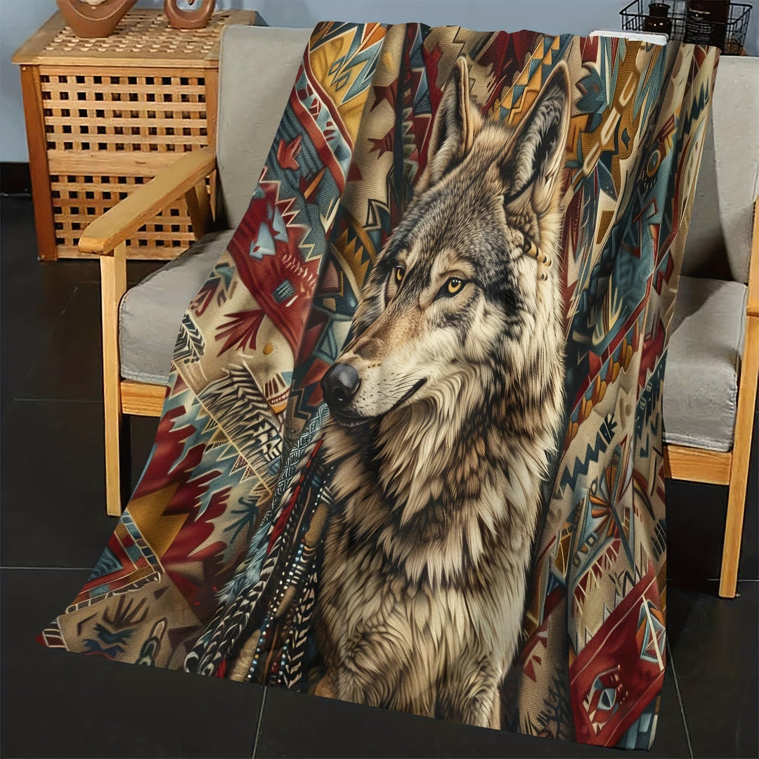 WorldNorse Wolf Spirit Stammeswebdecke - image 3