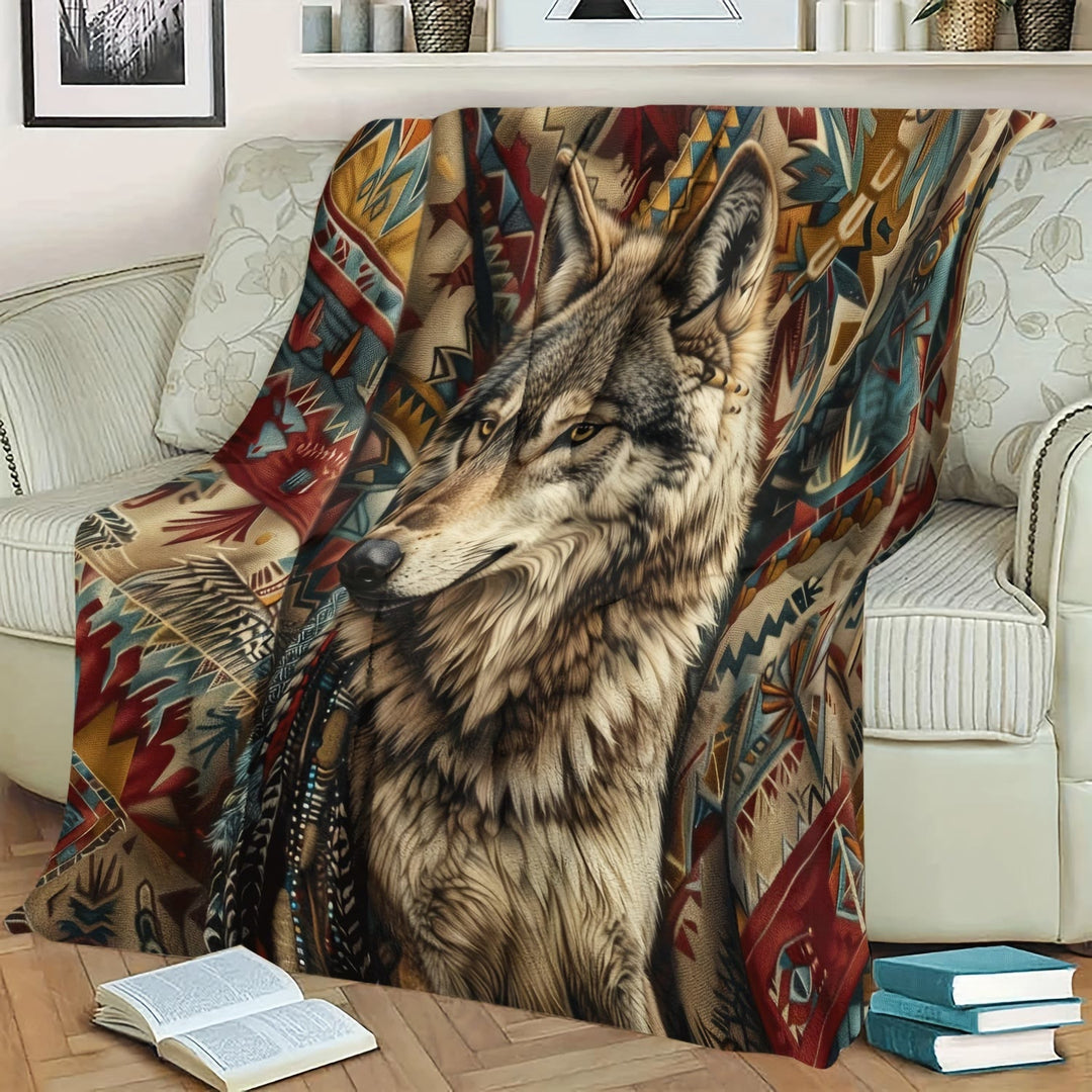 WorldNorse Wolf Spirit Stammeswebdecke - image 1