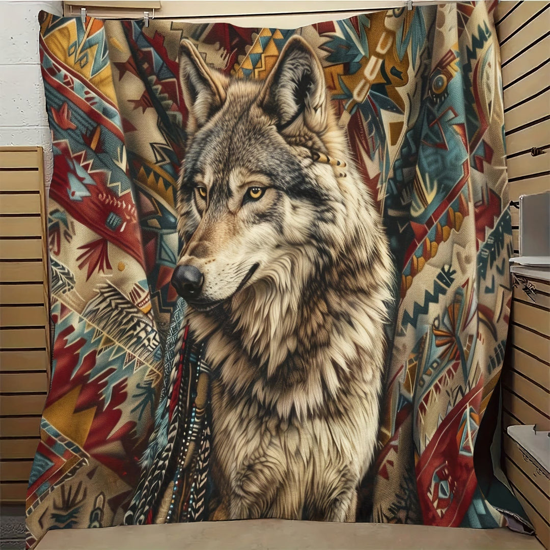 WorldNorse Wolf Spirit Stammeswebdecke - image 4