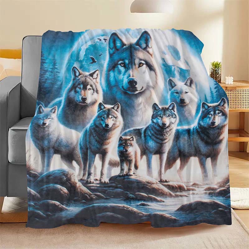 WorldNorse Wolf Clan Frostmond-Felsbach-Decke - image 3