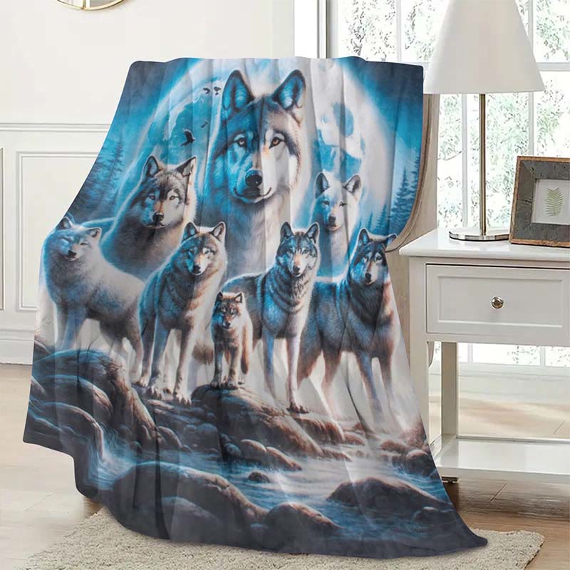 WorldNorse Wolf Clan Frostmond-Felsbach-Decke - image 4