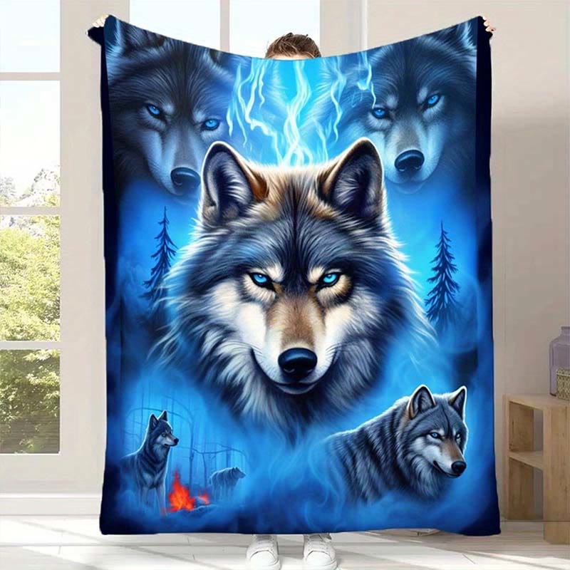 WorldNorse Geschichtete Wolfsrudel Frost Wald Glut Decke - image 1