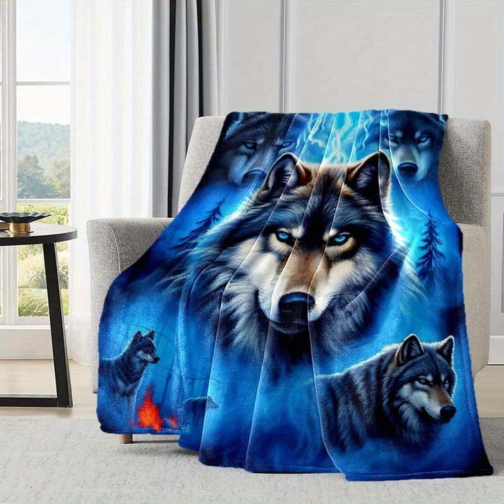 WorldNorse Geschichtete Wolfsrudel Frost Wald Glut Decke - image 2