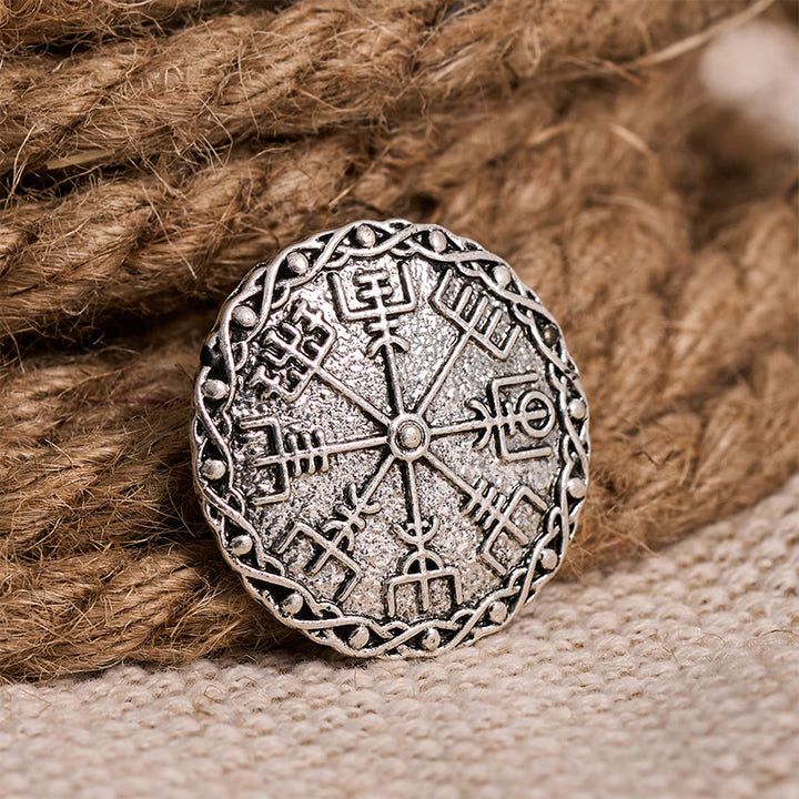 WorldNorse Vegvisir Guide Kranzbrosche - Vegvisir - image 0