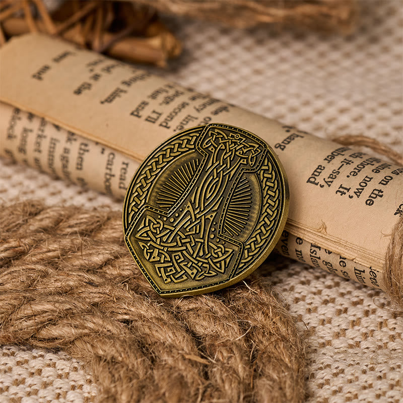 WorldNorse Viking Mjölnir Keltischer Knoten Brosche - image 5