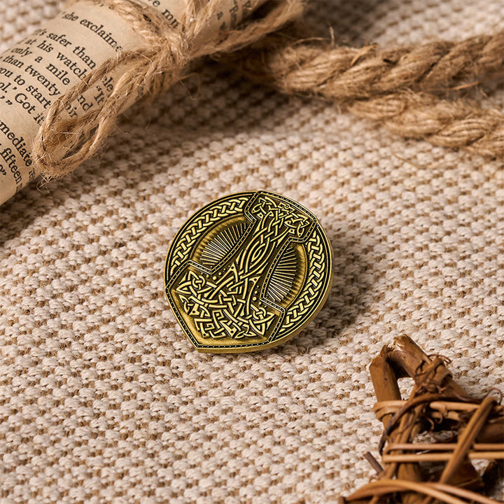 WorldNorse Viking Mjölnir Keltischer Knoten Brosche - image 6