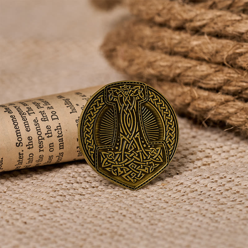 WorldNorse Viking Mjölnir Keltischer Knoten Brosche - image 4