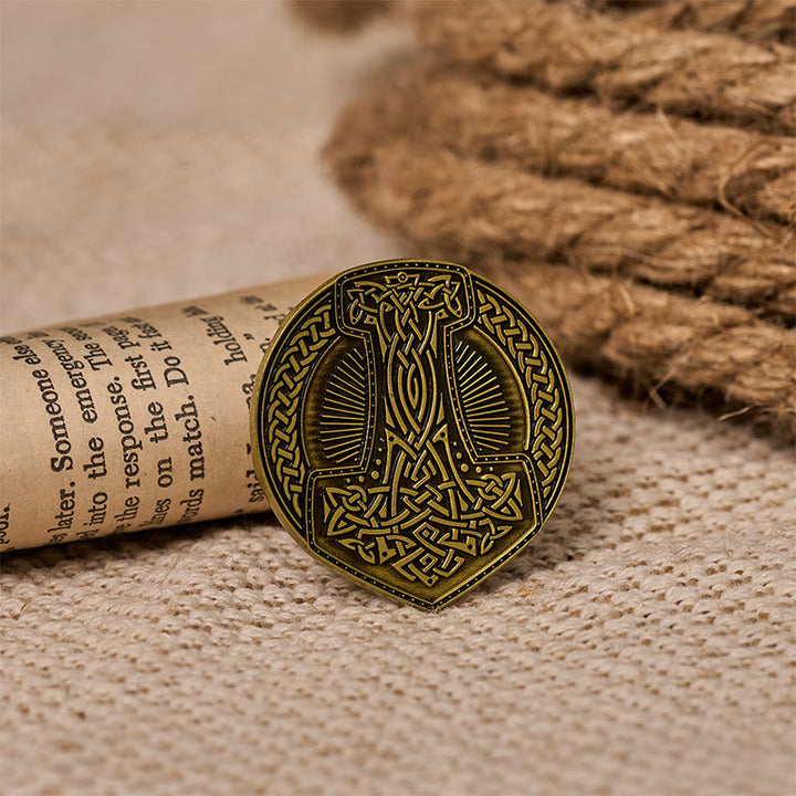 WorldNorse Viking Mjölnir Keltischer Knoten Brosche - image 4