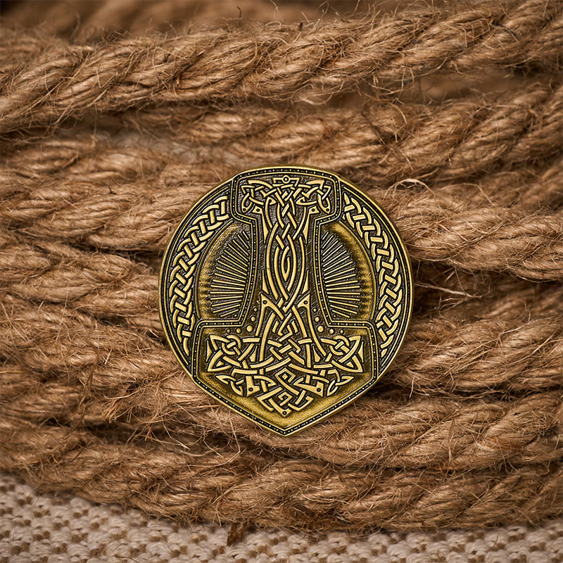 WorldNorse Viking Mjölnir Keltischer Knoten Brosche - image 2