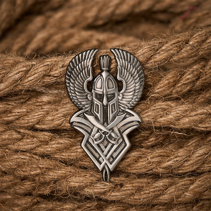 WorldNorse Geflügelter Helm Wappenbrosche - image 2