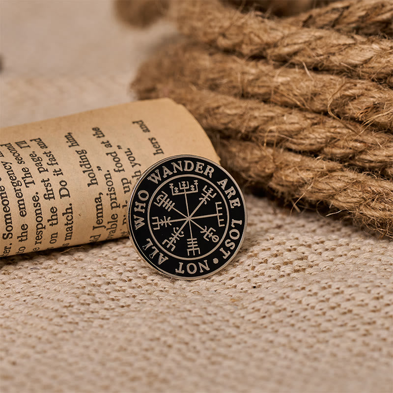 WorldNorse Wikinger-Kompass Vegvisir Vers-Brosche - image 4