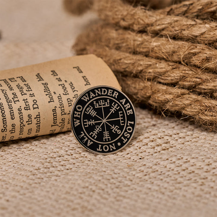 WorldNorse Wikinger-Kompass Vegvisir Vers-Brosche - image 4