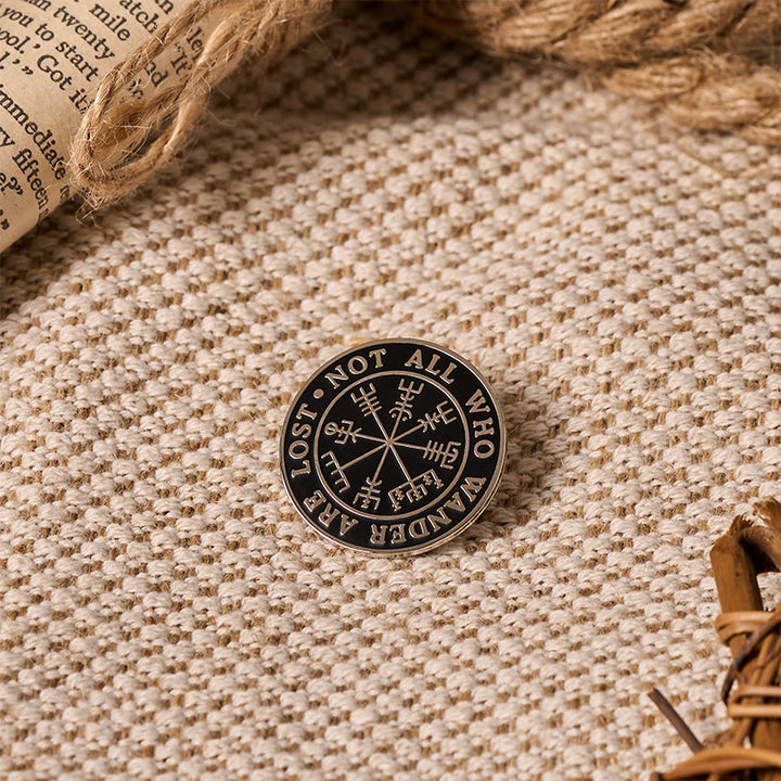 WorldNorse Wikinger-Kompass Vegvisir Vers-Brosche - image 6