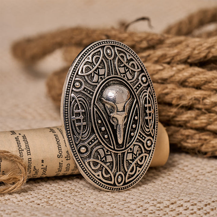 Brosche mit nordischem Totenkopf-Knotenmuster - image 4