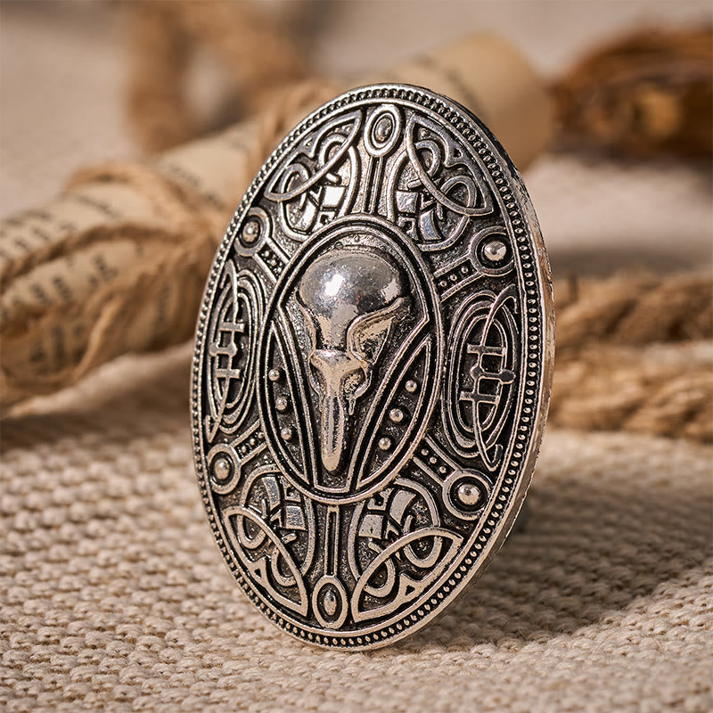 Brosche mit nordischem Totenkopf-Knotenmuster - image 3