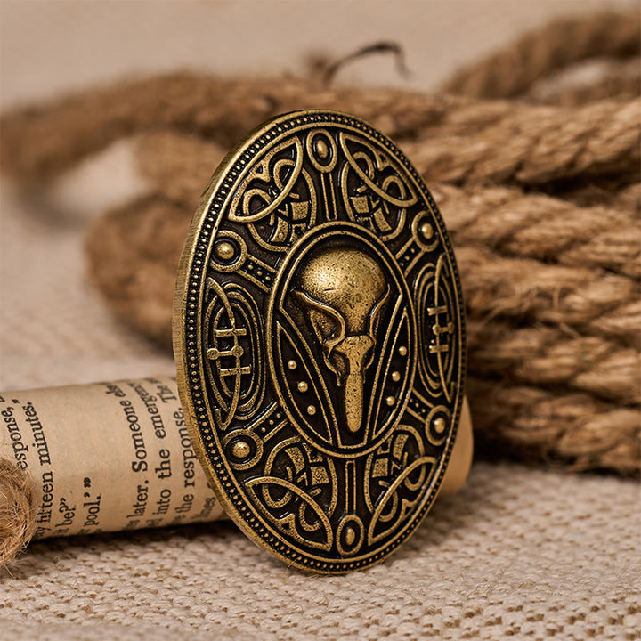 Brosche mit nordischem Totenkopf-Knotenmuster - image 11