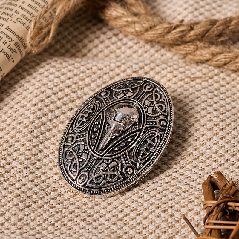 Brosche mit nordischem Totenkopf-Knotenmuster - image 6