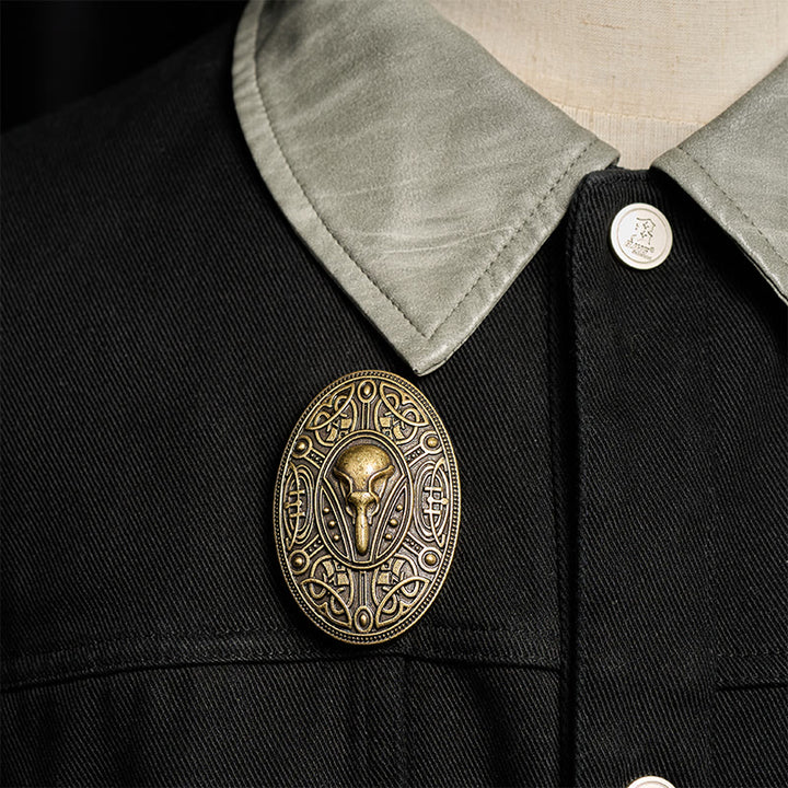 Brosche mit nordischem Totenkopf-Knotenmuster - image 8