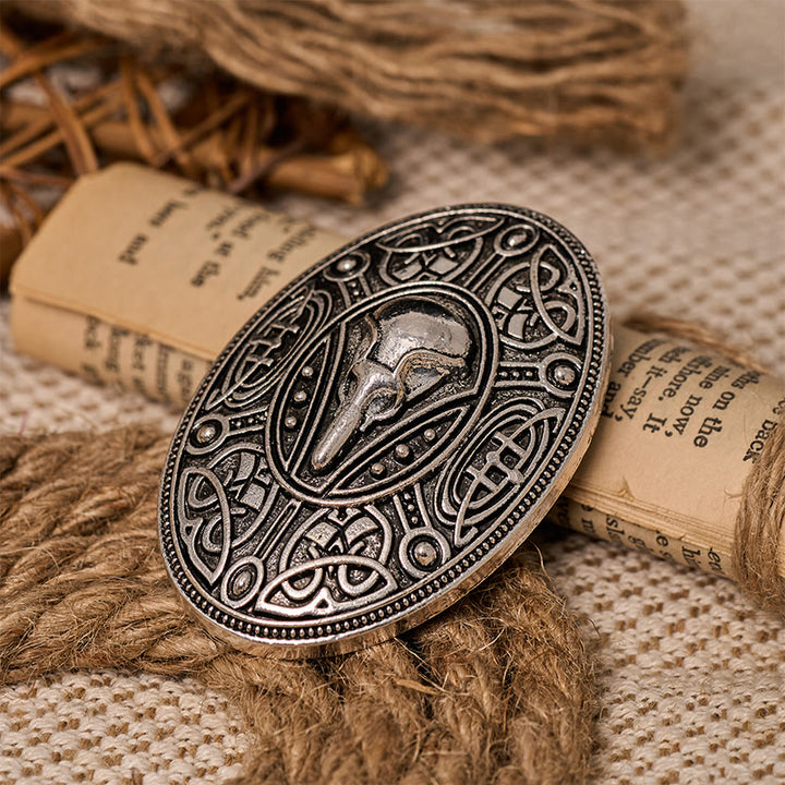 Brosche mit nordischem Totenkopf-Knotenmuster - image 5