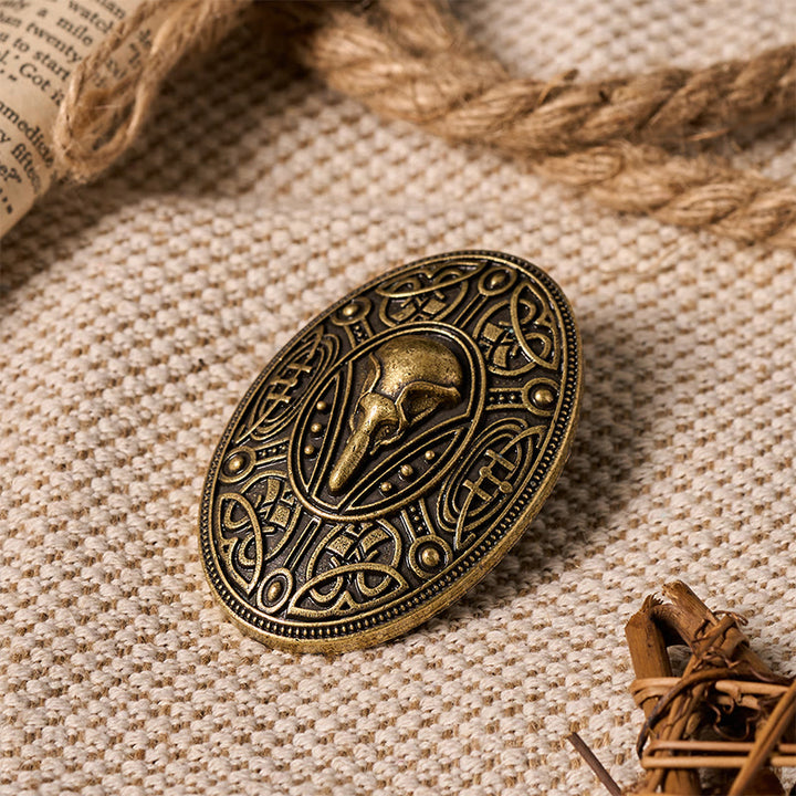 Brosche mit nordischem Totenkopf-Knotenmuster - image 13