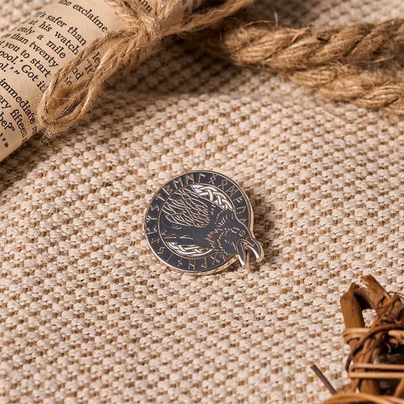 WorldNorse Thought Raven Verse Brosche - image 6