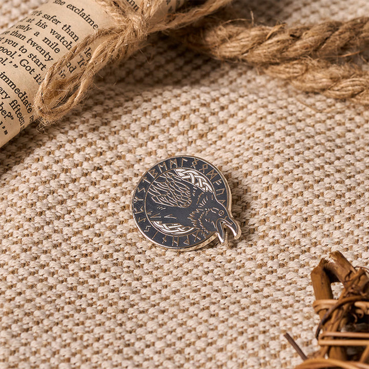 WorldNorse Thought Raven Verse Brosche - image 6