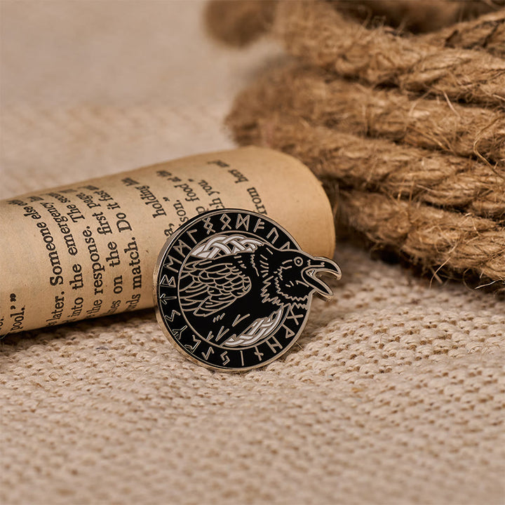 WorldNorse Thought Raven Verse Brosche - image 4