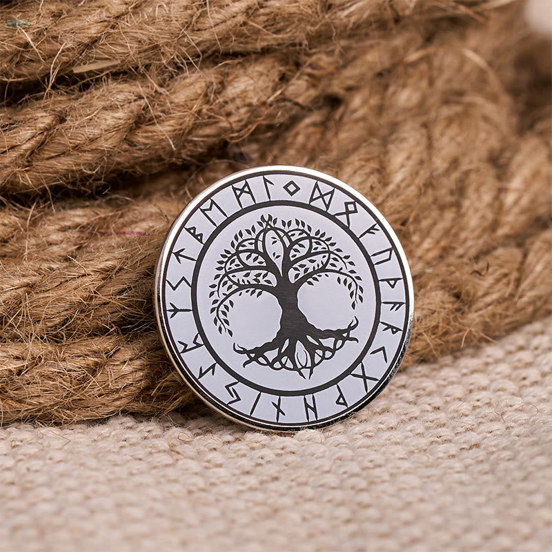 WorldNorse Baum des Lebens Rune Brosche - Yggdrasil - image 0