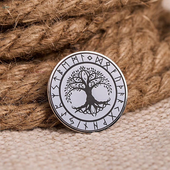 WorldNorse Baum des Lebens Rune Brosche - Yggdrasil - image 0