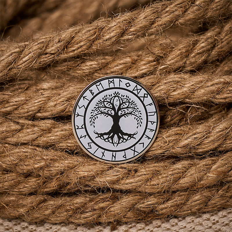 WorldNorse Baum des Lebens Rune Brosche - image 2