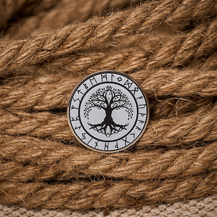 WorldNorse Baum des Lebens Rune Brosche - image 2