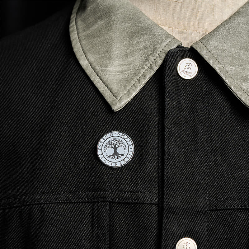 WorldNorse Baum des Lebens Rune Brosche - image 1