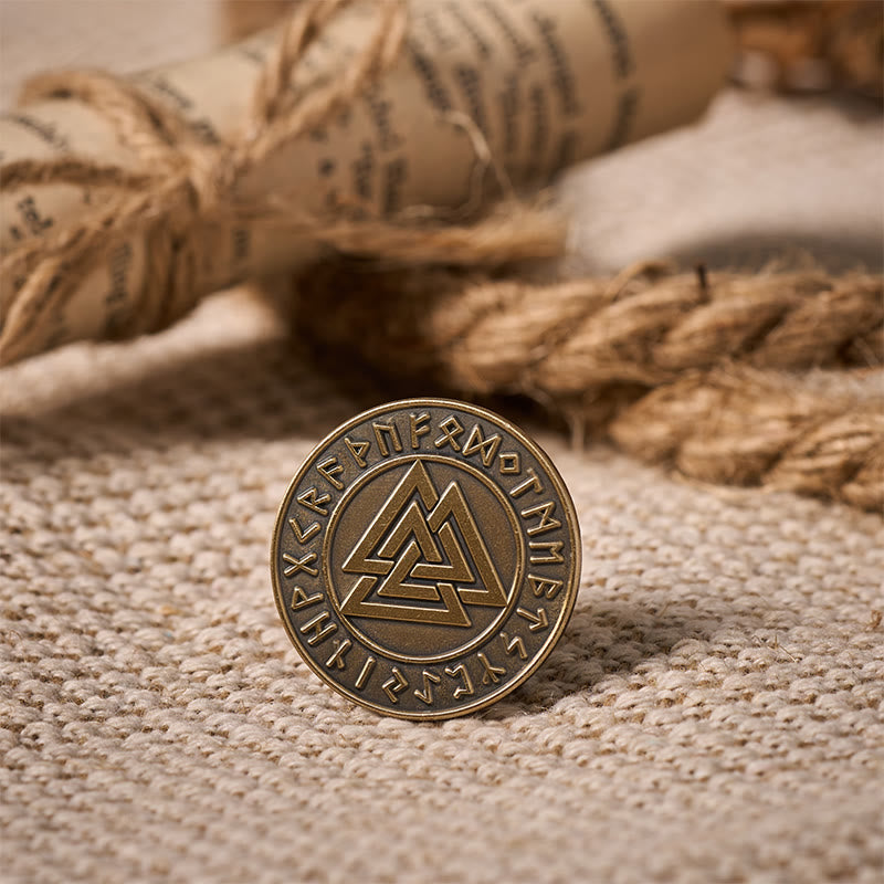 WorldNorse Viking Valknut Runenbrosche - image 3