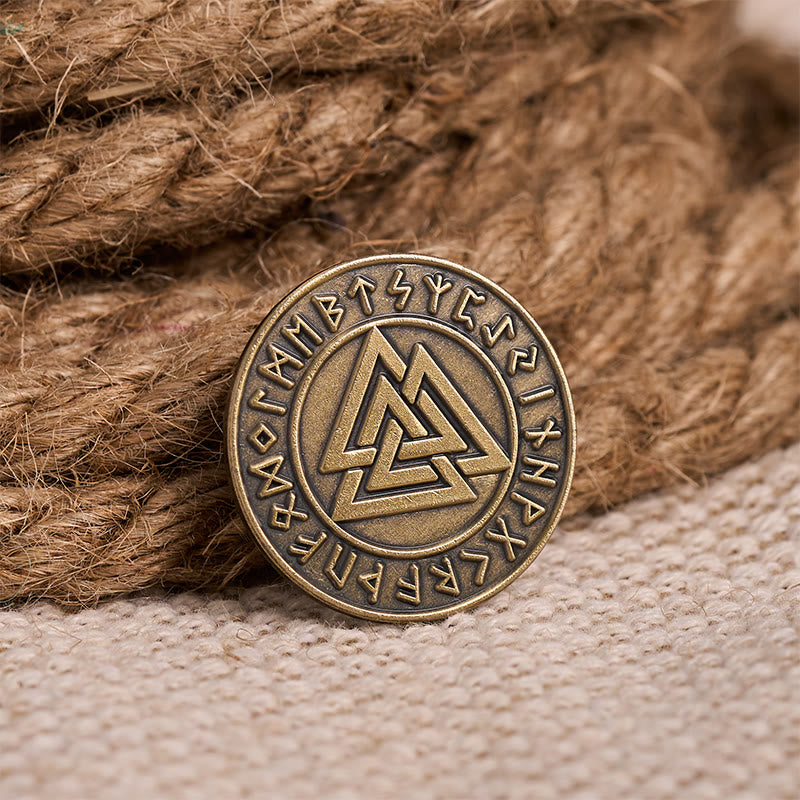 WorldNorse Viking Valknut Runenbrosche - Valknut - image 0