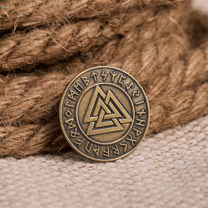 WorldNorse Viking Valknut Runenbrosche - Valknut - image 0