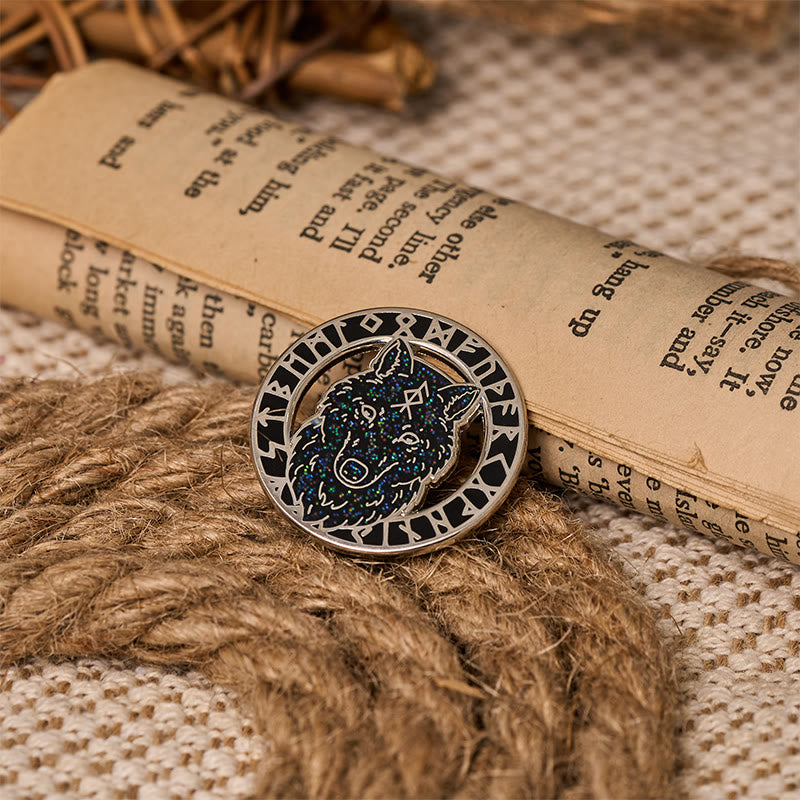 WorldNorse Fenrir Rune Brosche - image 5