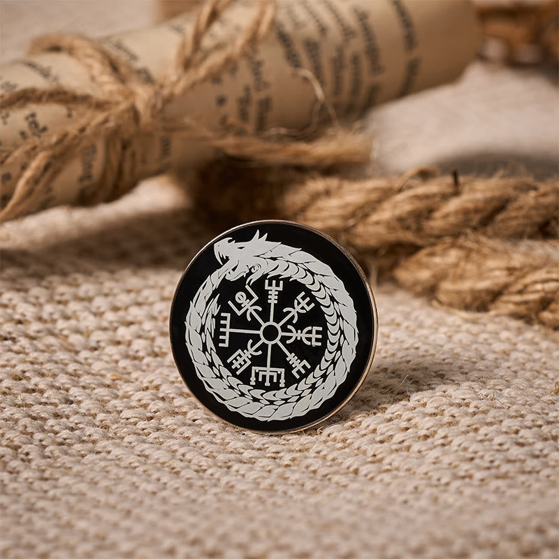 WorldNorse Vegvisir Drachenkranz-Leitfaden-Brosche - image 3