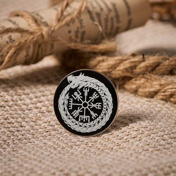 WorldNorse Vegvisir Drachenkranz-Leitfaden-Brosche - image 3