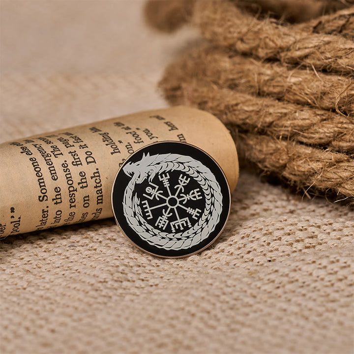 WorldNorse Vegvisir Drachenkranz-Leitfaden-Brosche - image 4