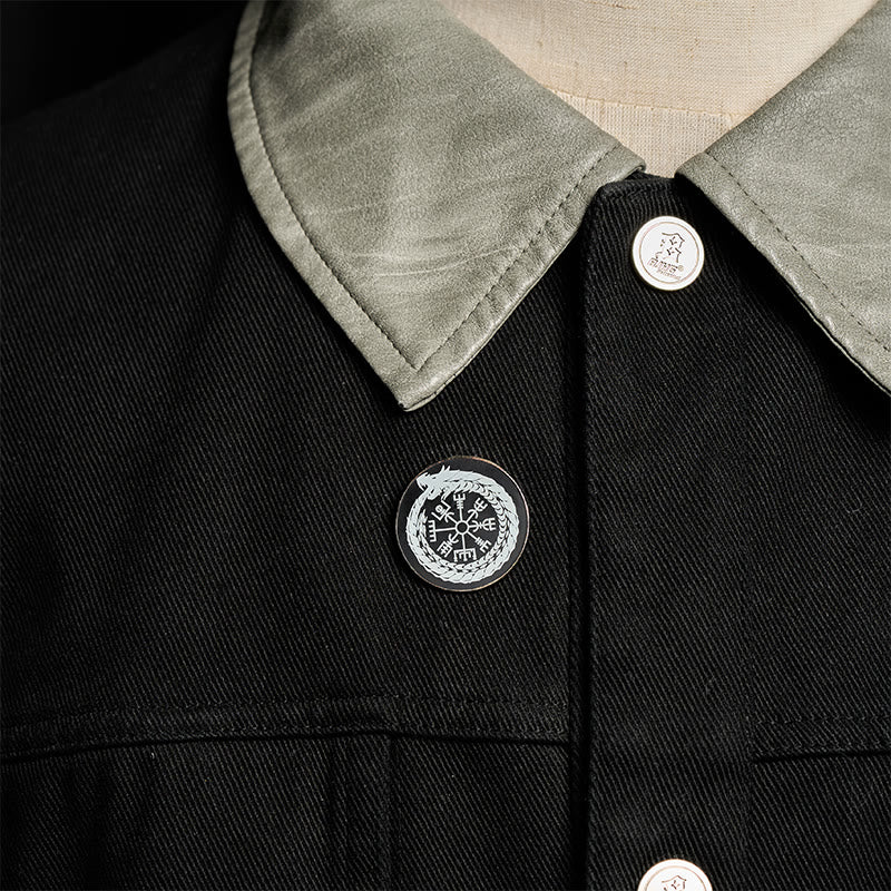 WorldNorse Vegvisir Drachenkranz-Leitfaden-Brosche - image 1