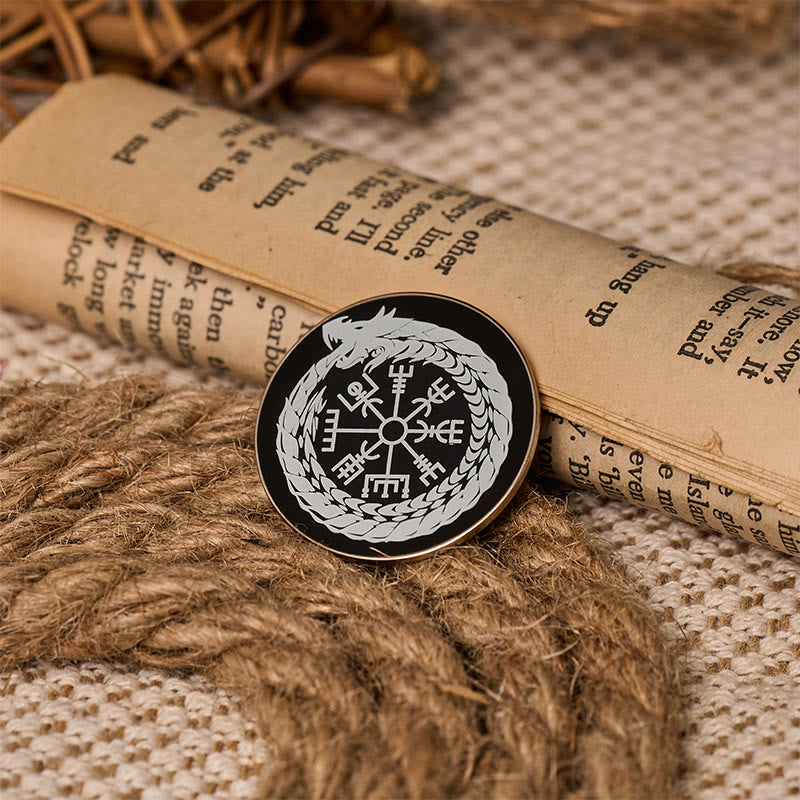 WorldNorse Vegvisir Drachenkranz-Leitfaden-Brosche - image 5