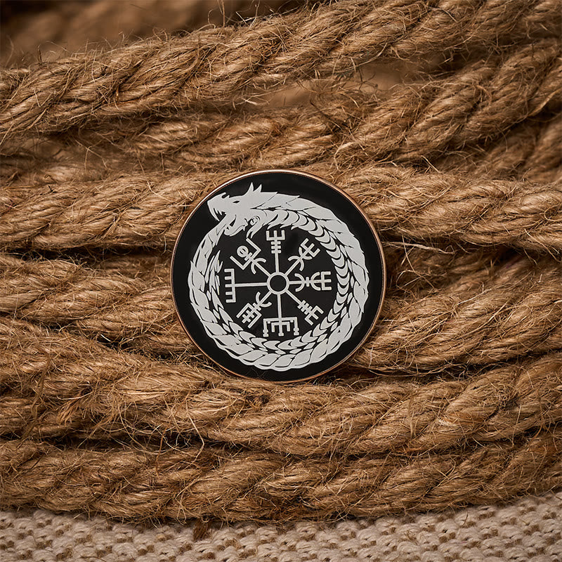 WorldNorse Vegvisir Drachenkranz-Leitfaden-Brosche - image 2