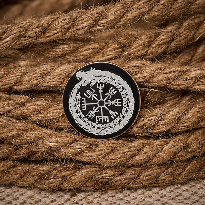 WorldNorse Vegvisir Drachenkranz-Leitfaden-Brosche - image 2