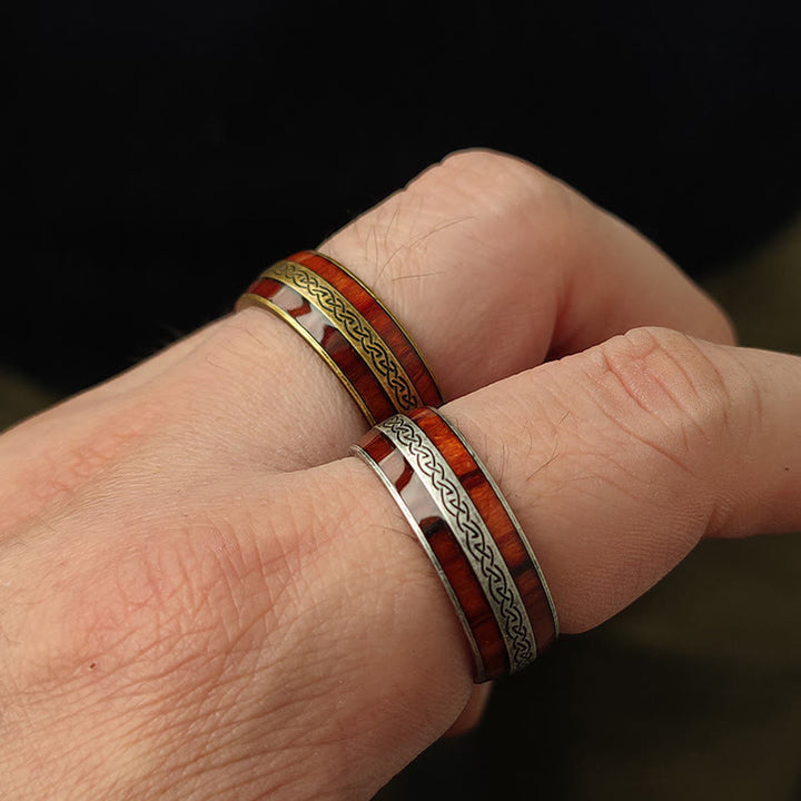WorldNorse Ring mit verwittertem Keltischer Knoten -Inlay - image 7