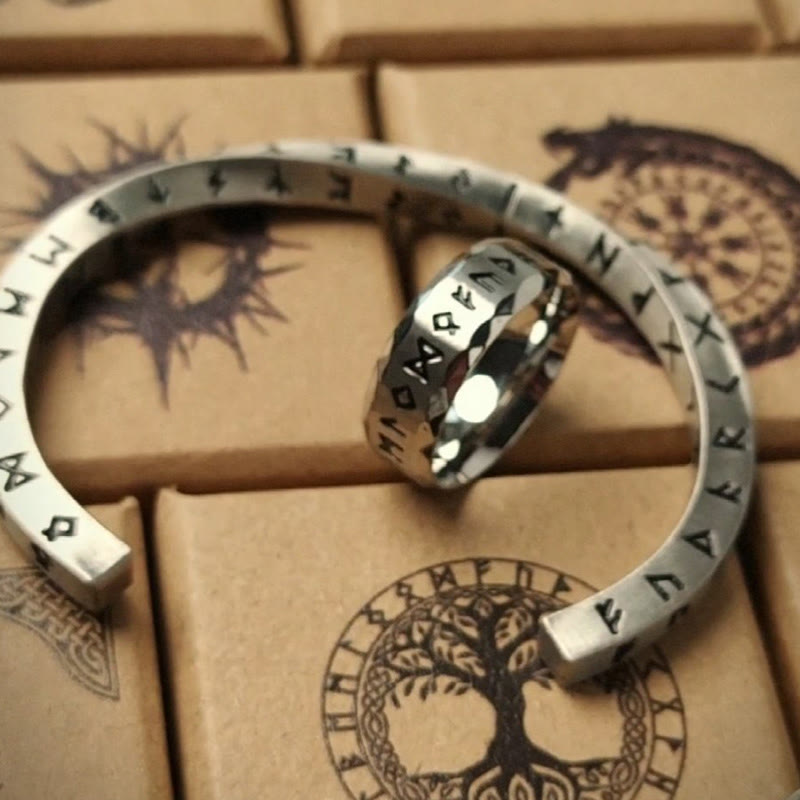 WorldNorse Viking Rune Minimalistisches Armband - Silber - Groß - image 8