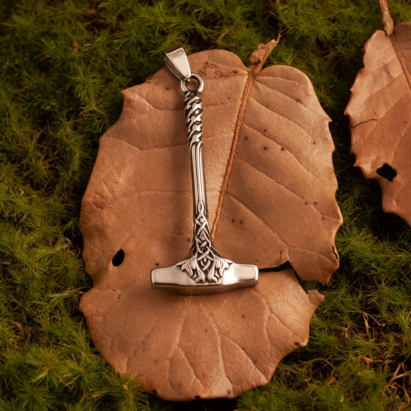 WorldNorse Geflochtene Knoten Mjölnir Halskette - image 2