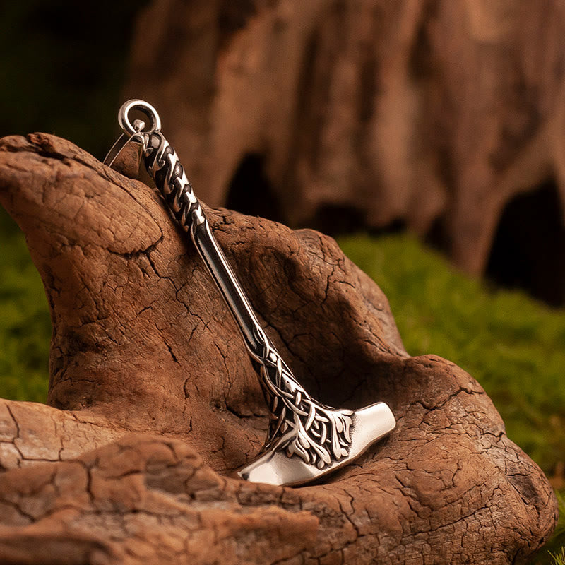 WorldNorse Geflochtene Knoten Mjölnir Halskette - image 3